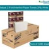 Z Fold Paper Towels 2 Ply White 3200 Sheets Box | High-Quality Pure Cellulose Pulp | Superior Absorbency and Softness | Ideal for Bathrooms, Offices, Restaurants | Eco-Friendly and Hygienic | Fits Standard Dispensers | Gentle on Sensitive Skin | Reliable UK-Based Customer Service | Hassle-Free Returns | Perfect for Home and Commercial Use