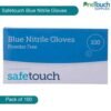 Safetouch Blue Nitrile Gloves - Latex & Powder Free (Pack of 100)