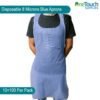 Disposable 8 Microns Blue Aprons – Bulk Box of 1000 for Hygiene and Protection