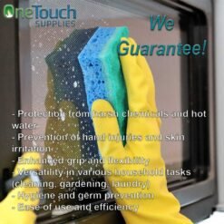 12 Pairs of Household SafeTouch Rubber Gloves in Small, Medium, Large, and Extra Large Sizes