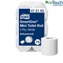 Tork SmartOne Mini Toilet Roll White T9 2-ply 620 sheets 12 pack