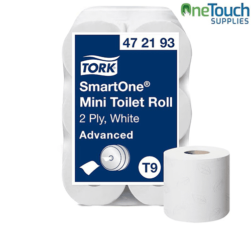 Tork SmartOne Mini Toilet Roll White T9 2-ply 620 sheets 12 pack