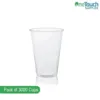 Stack of disposable hygienic clear plastic cups – 3000 count per box
