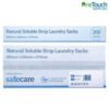 SafeCare natural soluble strip laundry sacks for infection control in care homes and hospitals.