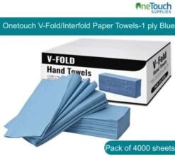 Blue V Fold 1-Ply Hand Towels 4000 Sheets